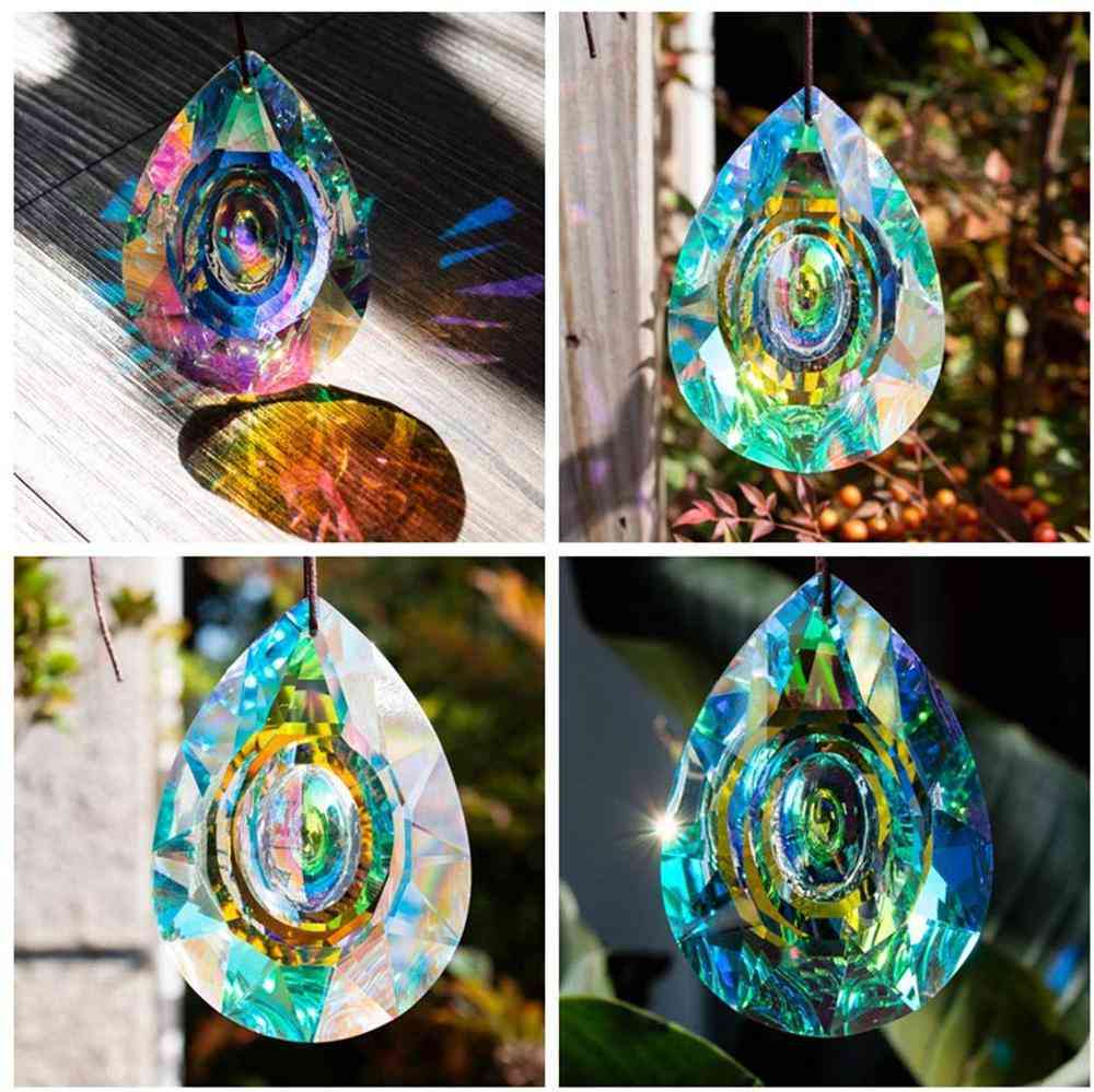 Cristales colgantes, atrapasueños de prisma para accesorios de artesanía de decoración de ventanas