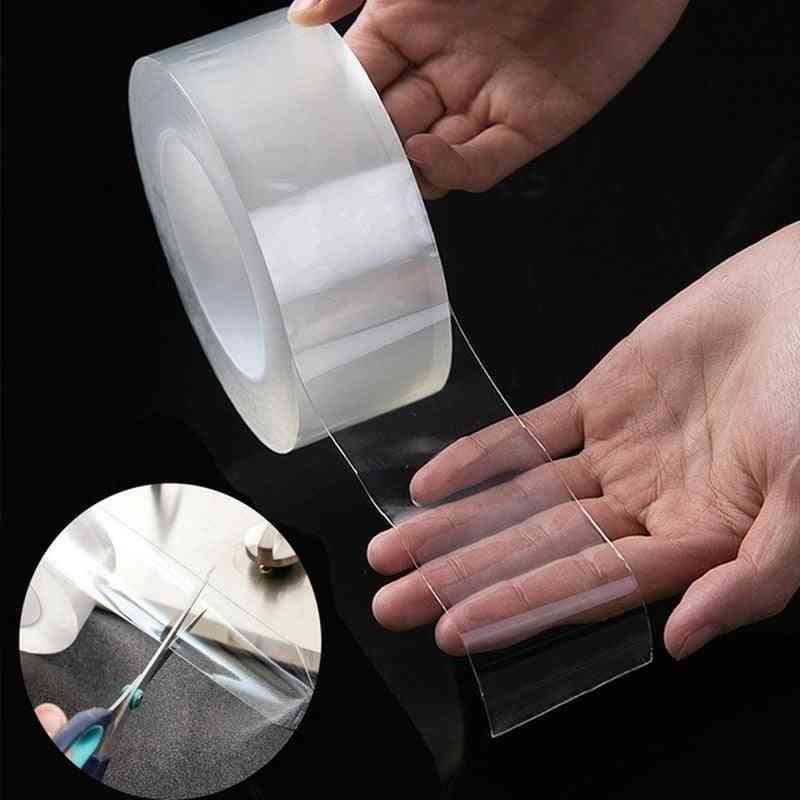 Vodotěsné oboustranné opakovaně použitelné, průhledné protiskluzové, gelové držadlo, silikonová páska