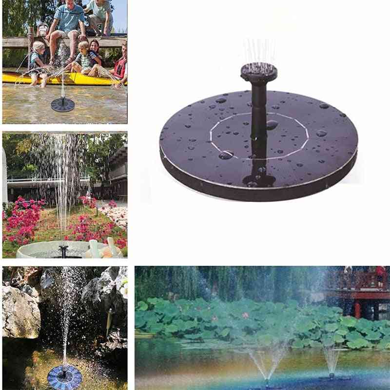 Pompe à eau solaire, fontaine de bassin pour décoration de jardin (noir)