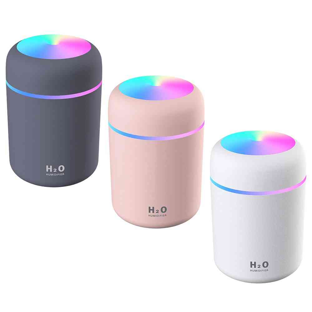 Mini Humidifer Aroma, Essential Oil Diffuser With Led Lamp, Usb Mist Aromatherapy