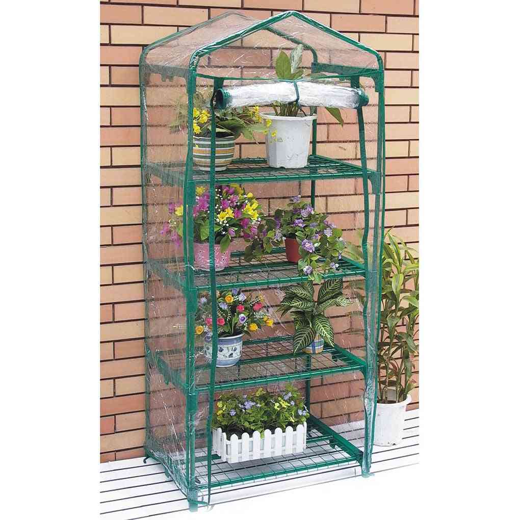 Trädgårdsväxthus, värmehållande transparent pvc -lock