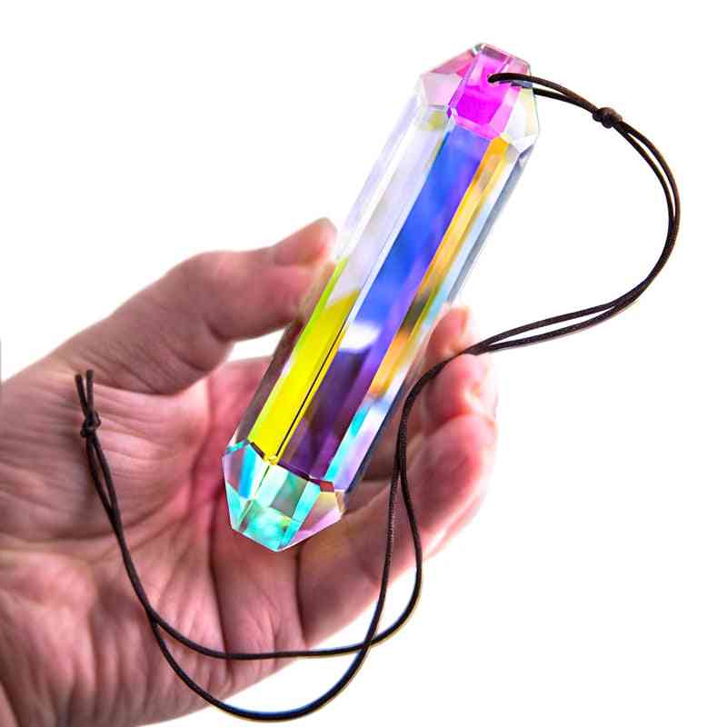 Prismas de cristal suncatcher criador de arco-íris pendurado pingente