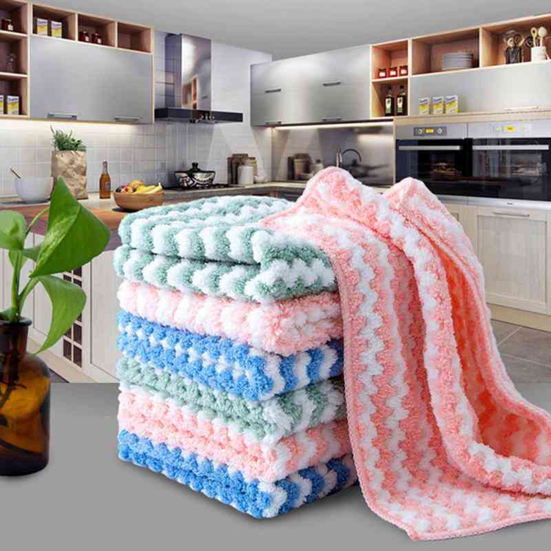Plush Microfiber Cleaning Cloths Towels - Kitchen Accessories