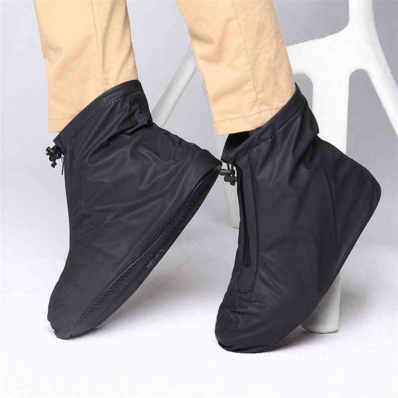 Pvc Reusable, Non-slip Rain Flats Ankle, Boots Cover For Shoes