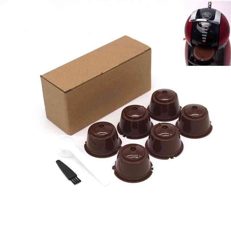 Reusable Coffee Capsule Filter Cup For Nespresso With Spoon Brush