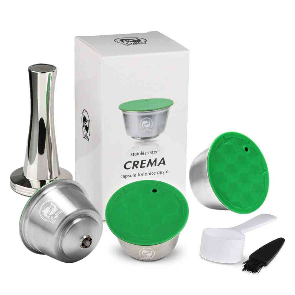 Herbruikbare dolce gusto capsule compatibel met koffiemachine hervulbare filter druppelaar sabotage