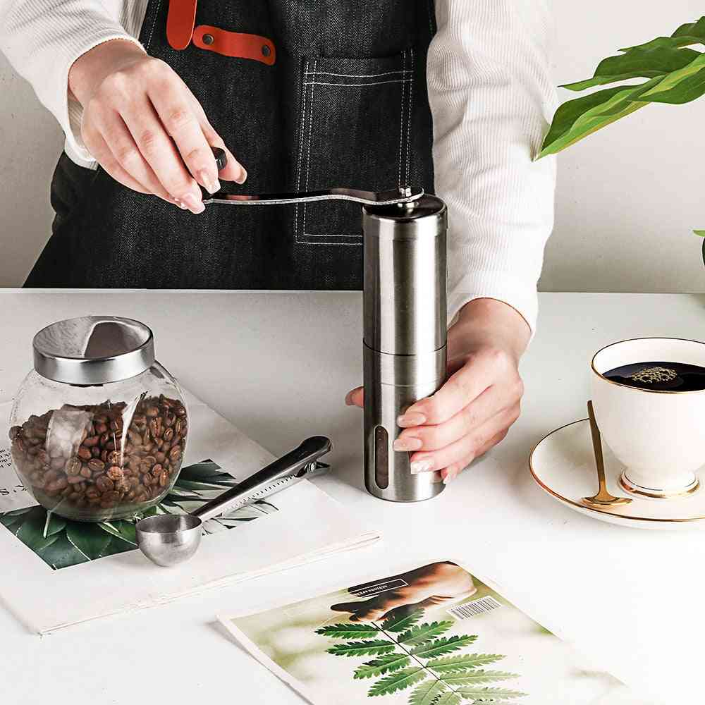 Mini rostfritt stål handmanövrerade kaffebönor
