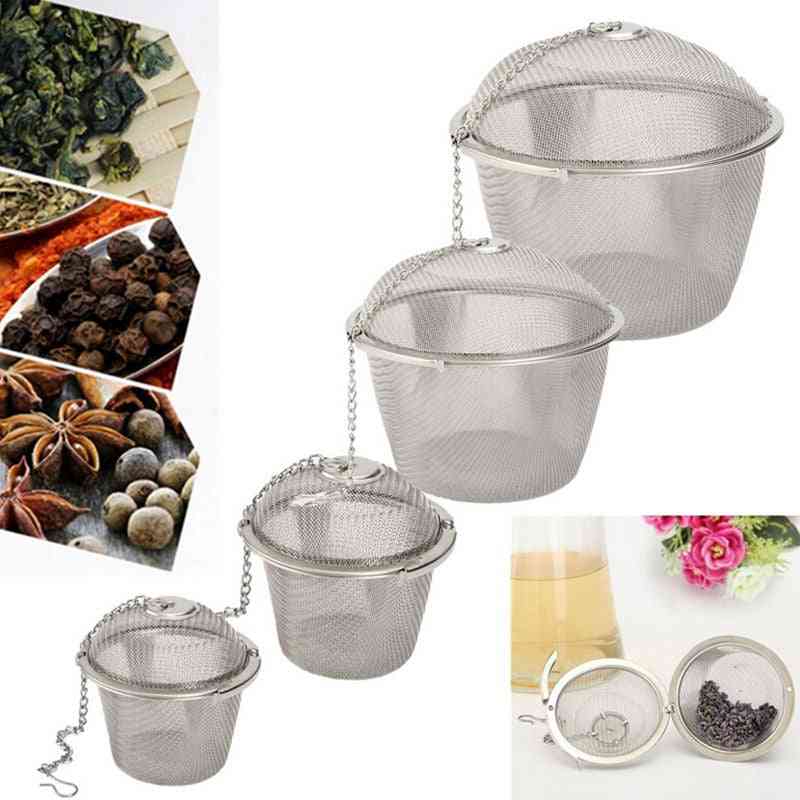 Durable Reusable Stainless Mesh Herbal Ball Tea / Spice Strainer Filter Infuser