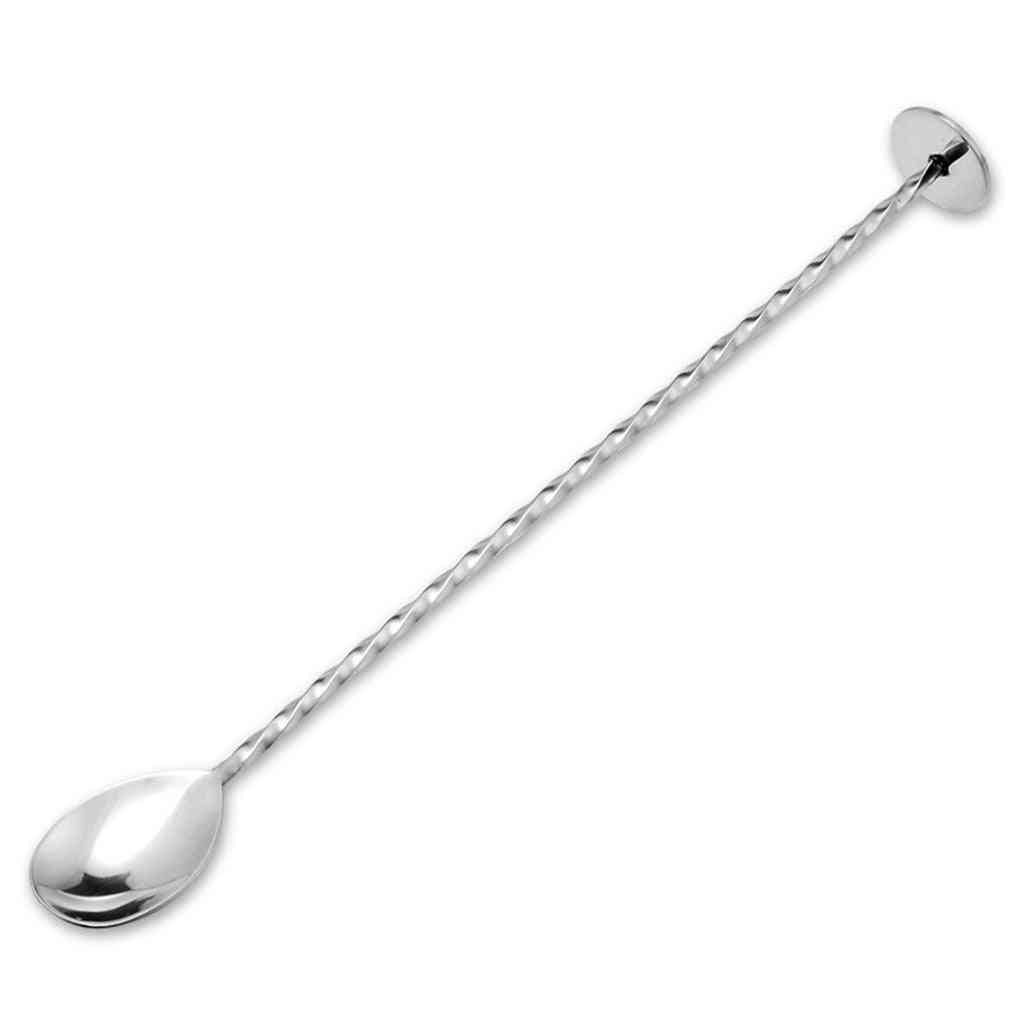 Stainless Steel- Cocktail Bar, Spiral Pattern, Drink Shaker, Muddler Twisted, Mixing Spoon