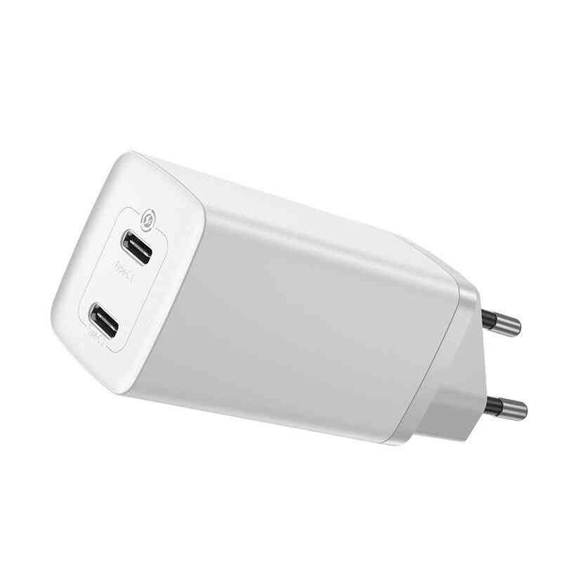 65w, 4.0 3.0 Dual Usb Port Phone Charger For Iphone, Xiaomi, Samsung