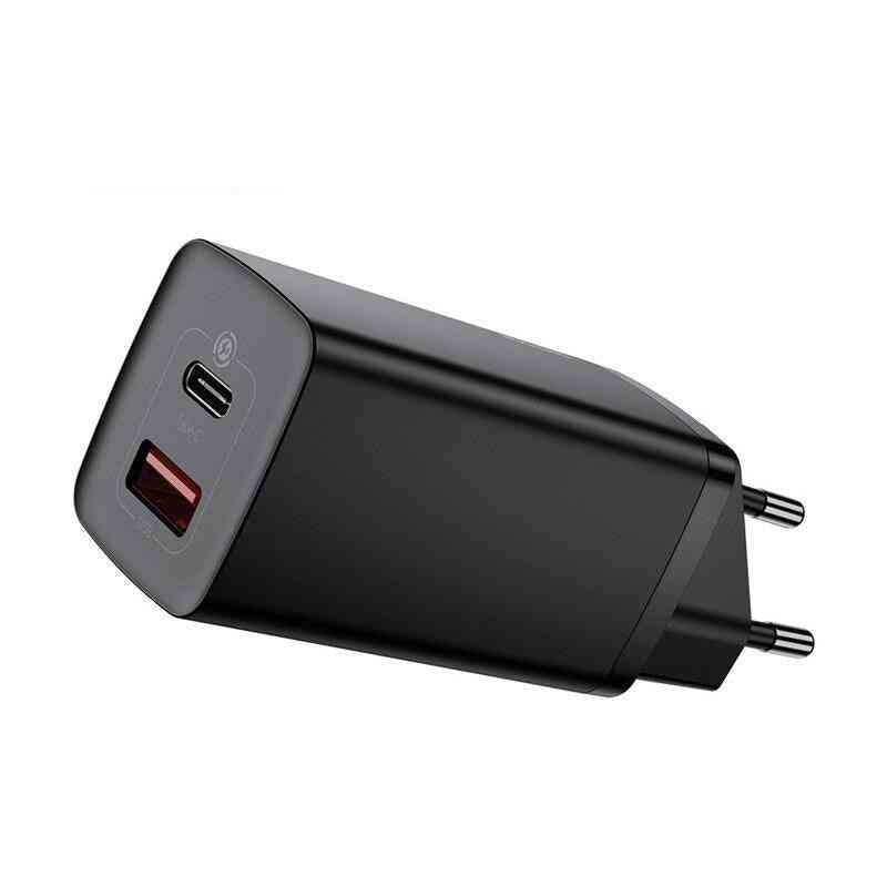 65w, 4.0 3.0 Dual Usb Port Phone Charger For Iphone, Xiaomi, Samsung