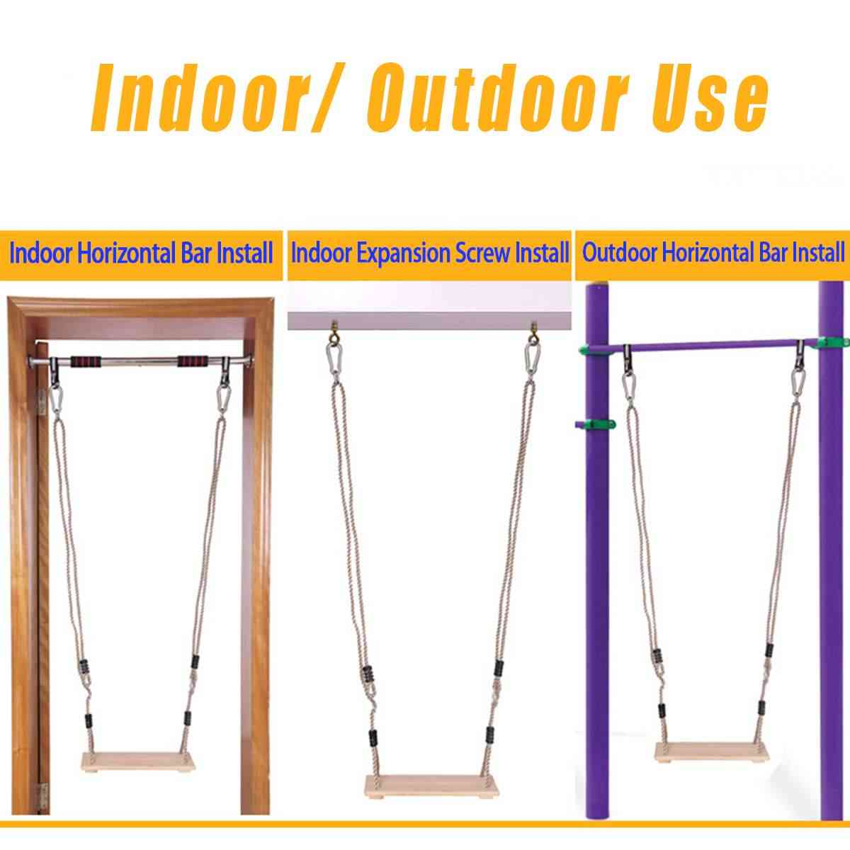 Rocking Wooden Chair Swing- Indoor & Outdoor Garden For
