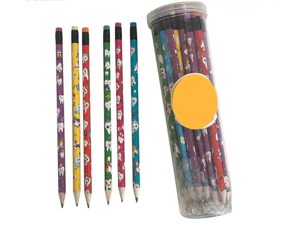 Cartoon Tooth Pattern Pencil, Dental Clinic, Hospital Souvenir, Study And Office Supplies (a Can)