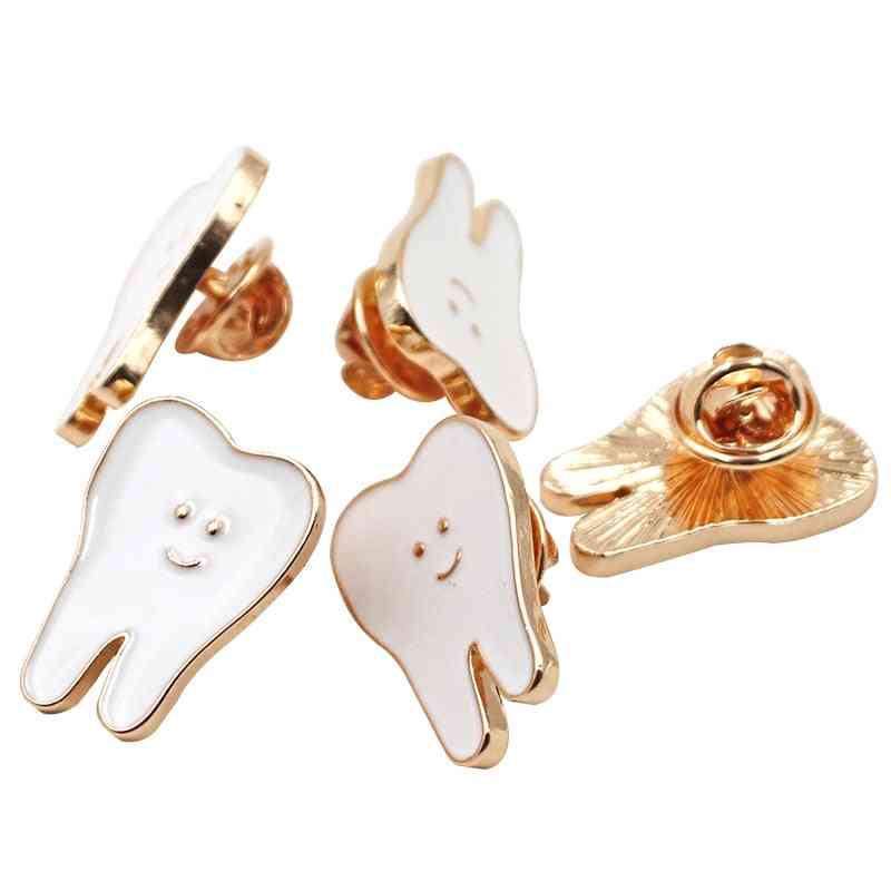 Dental Teeth Shape, Tooth Brooch Decoration, Molar Badge, Hygienist Pin Accessories