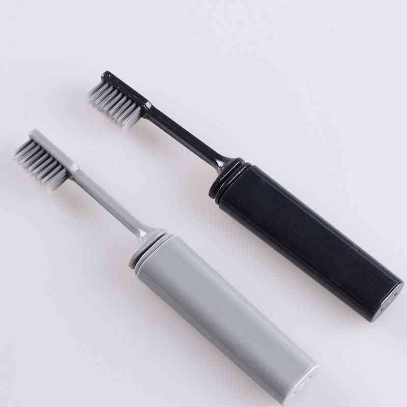 Portable Compact Bamboo Charcoal Folding Toothbrush