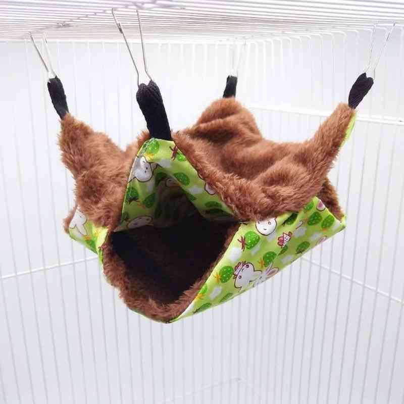 Pet Hammock Double-layer Plush Soft Winter Warm Hanging Nest
