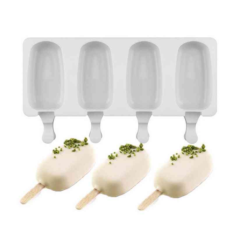 хранителни силиконови форми за сладолед с пръчици от ескалка