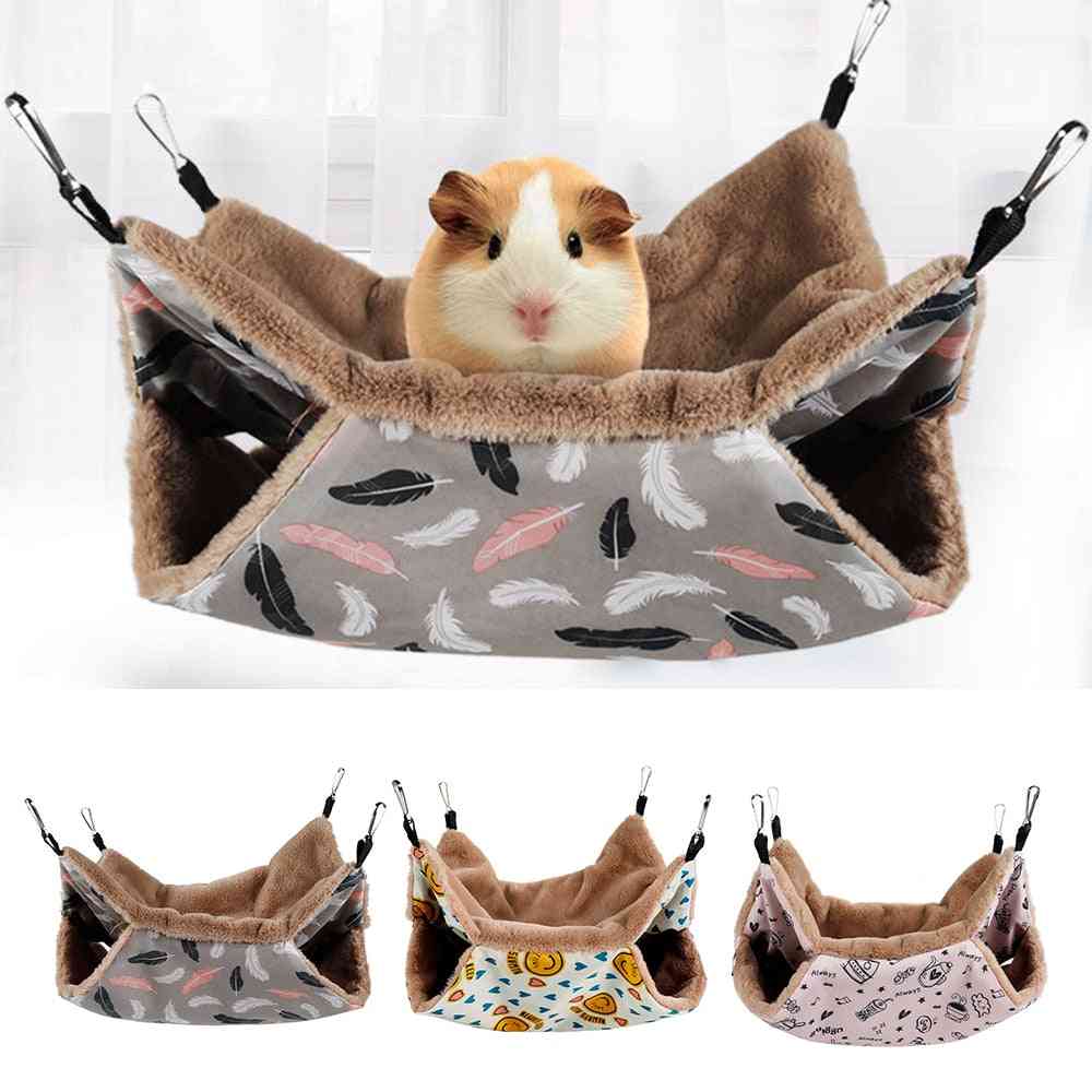 Small Pet Hanging Warm Bunk Hammock Bed Cage Accessories