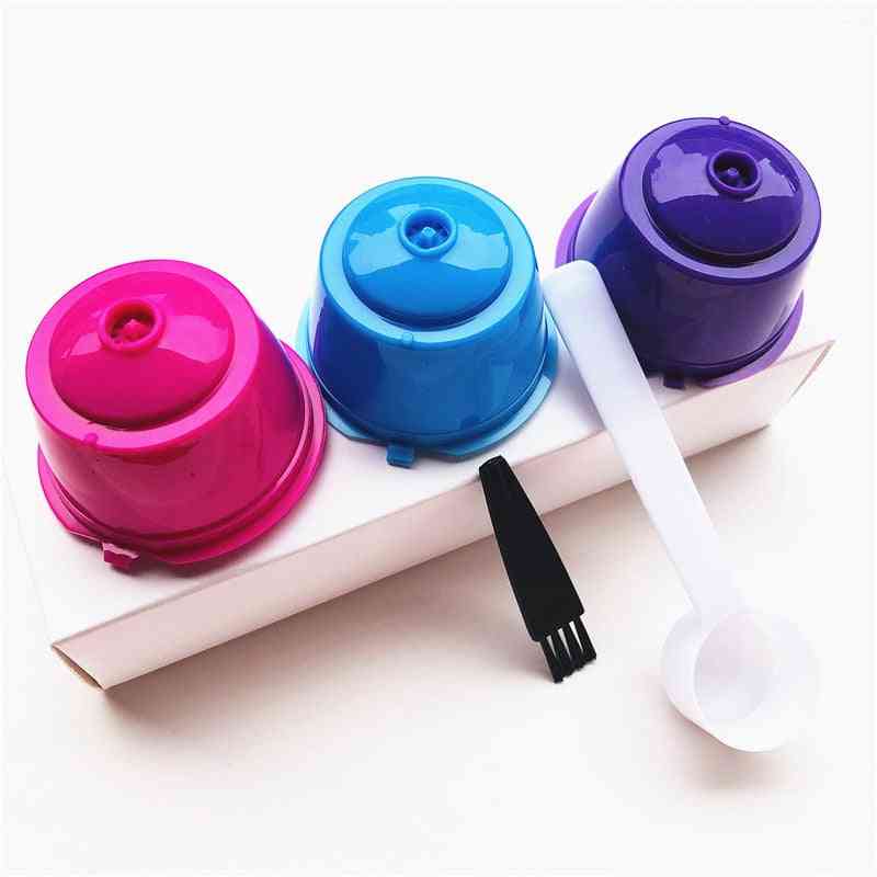 Reusable Coffee Capsule Filter- Cup/ Spoon/ Brush, Baskets Pod