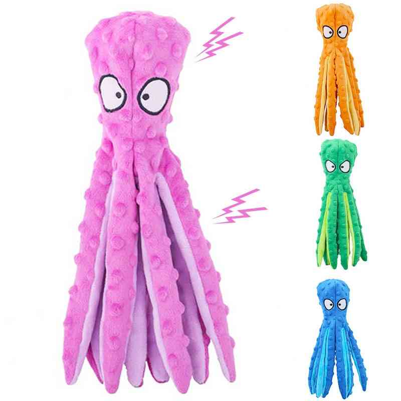 8-legs Octopus, Soft Plush Squeaky, Dog Squeakers Sounder Toy