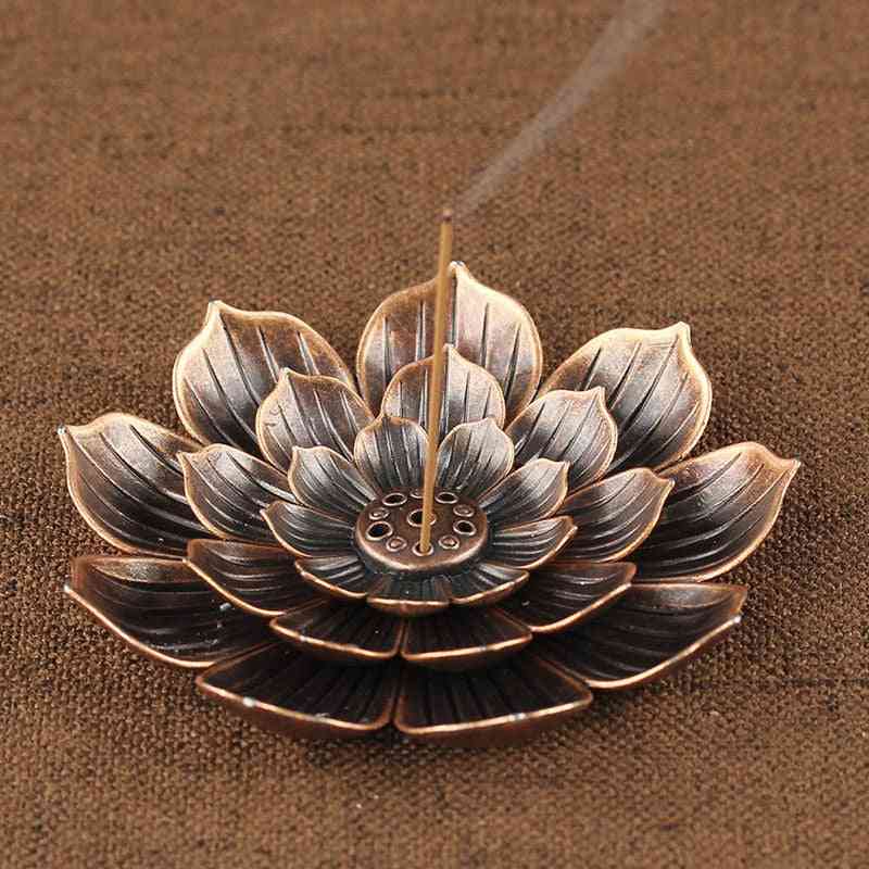Coil Lotus Censer Bronze/copper Home Desk Decoration