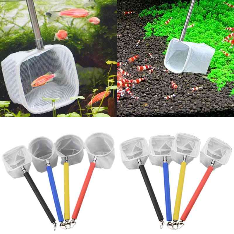 3d- Stainless Steel, Fish Tank Shrimp Scoop, Round & Square Pocket, Catching Net