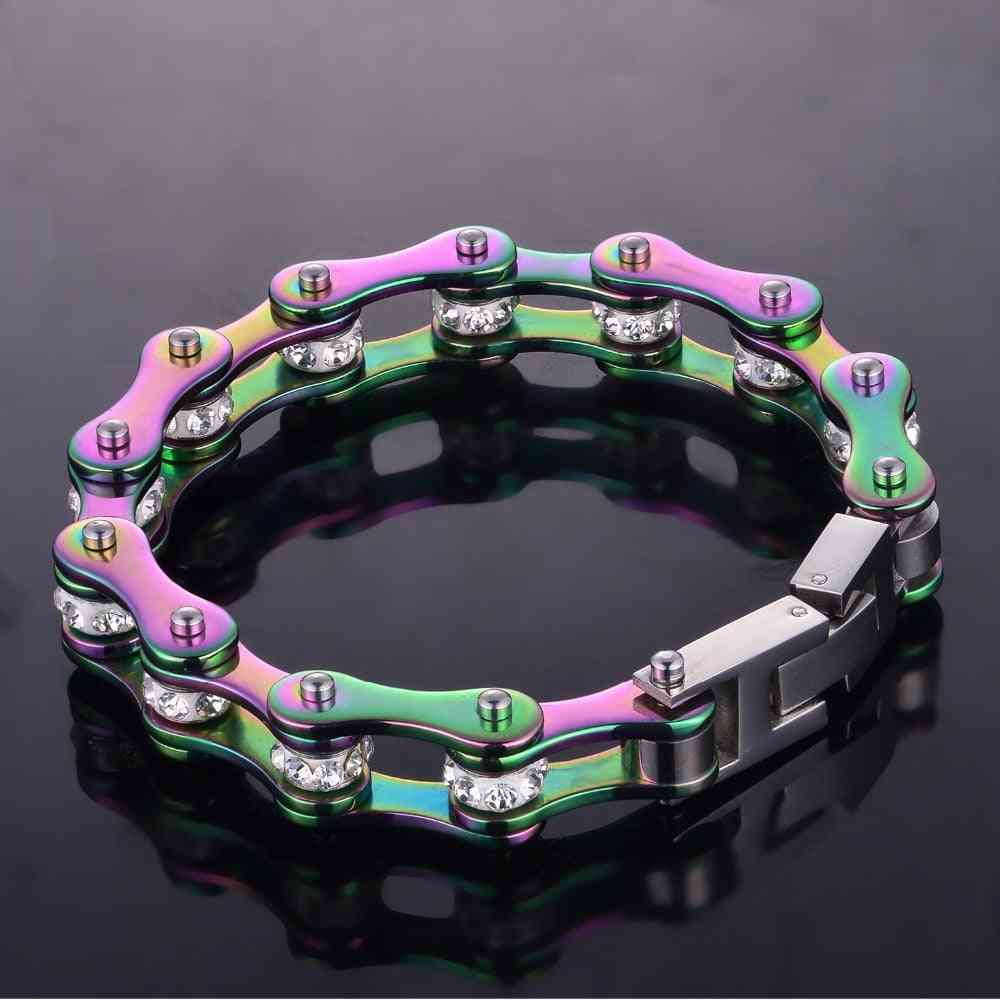 Rainbow Motorcycle Chains Bracelet Lucky Jewelry