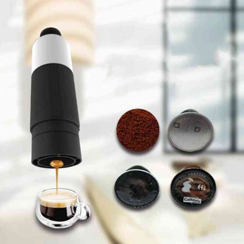 Mini ručný tlakový prenosný kapsulový kávovar