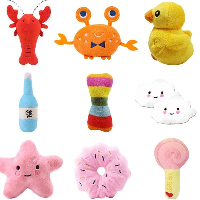 Cute Squeaky, Small Soft Fleece Chew, Animal Shape Dog Accessories