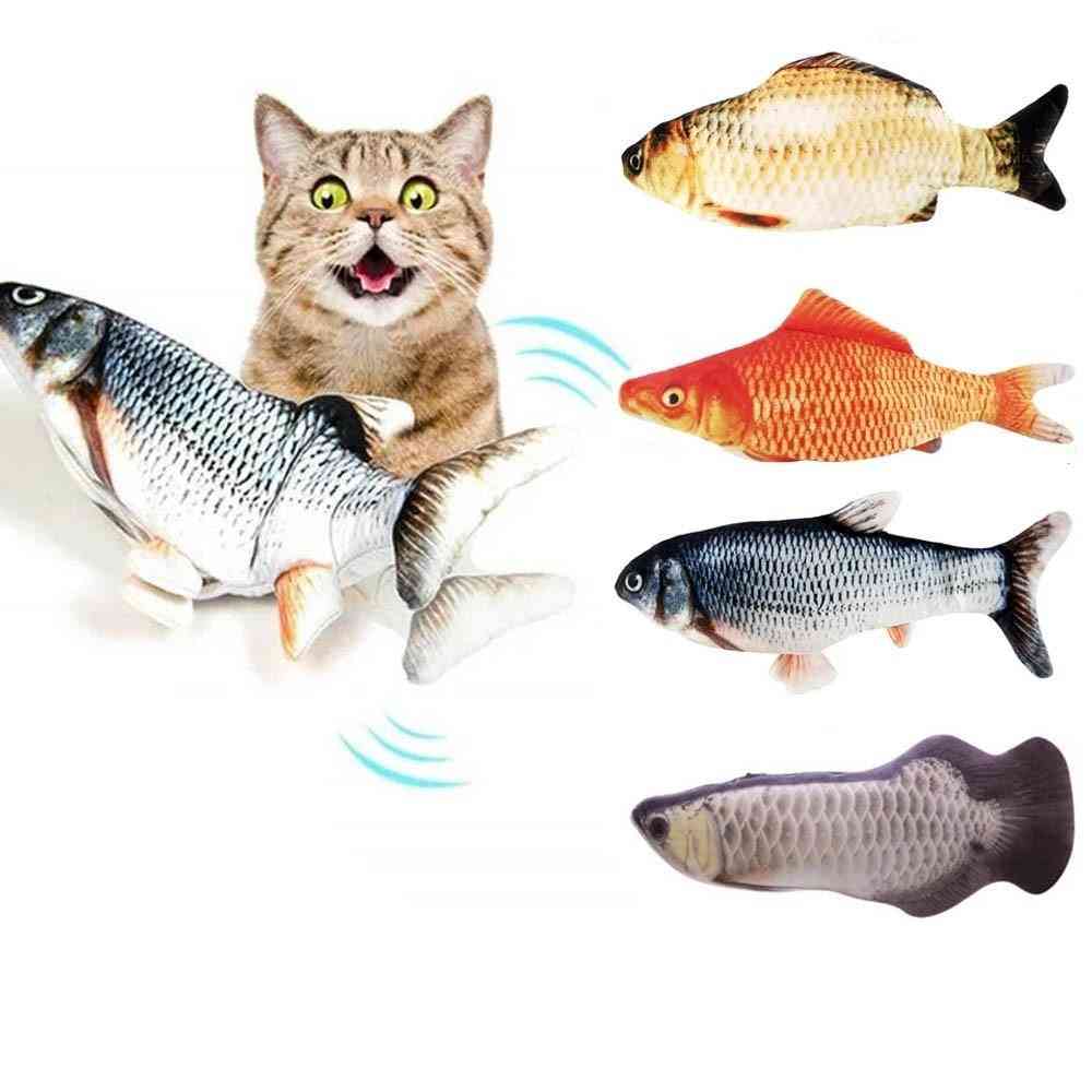 3d-electric Fish, Usb Charging, Interactive For Cats