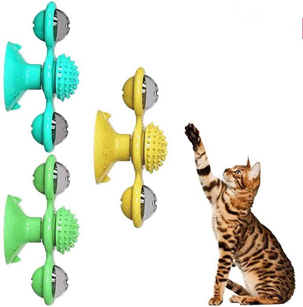 Scratch Hair Brush- Grooming Shedding, Suction Cup Catnip, Cats Puzzle Training Toy