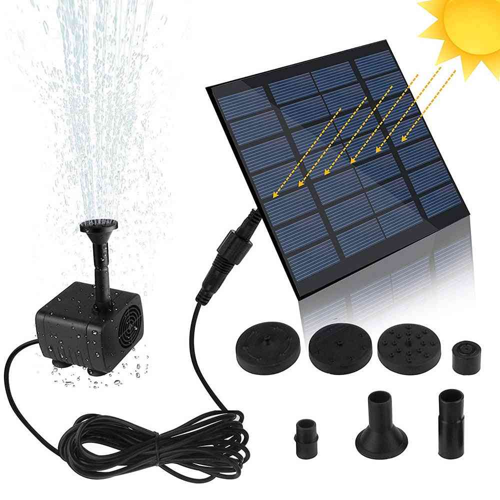 Submersible Waterfall Floating Solar Fountain Watering Kit