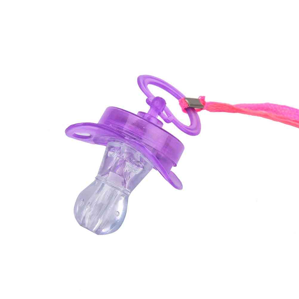Led Pacifier Whistle Shiny Nipple Party Kids For Decoration