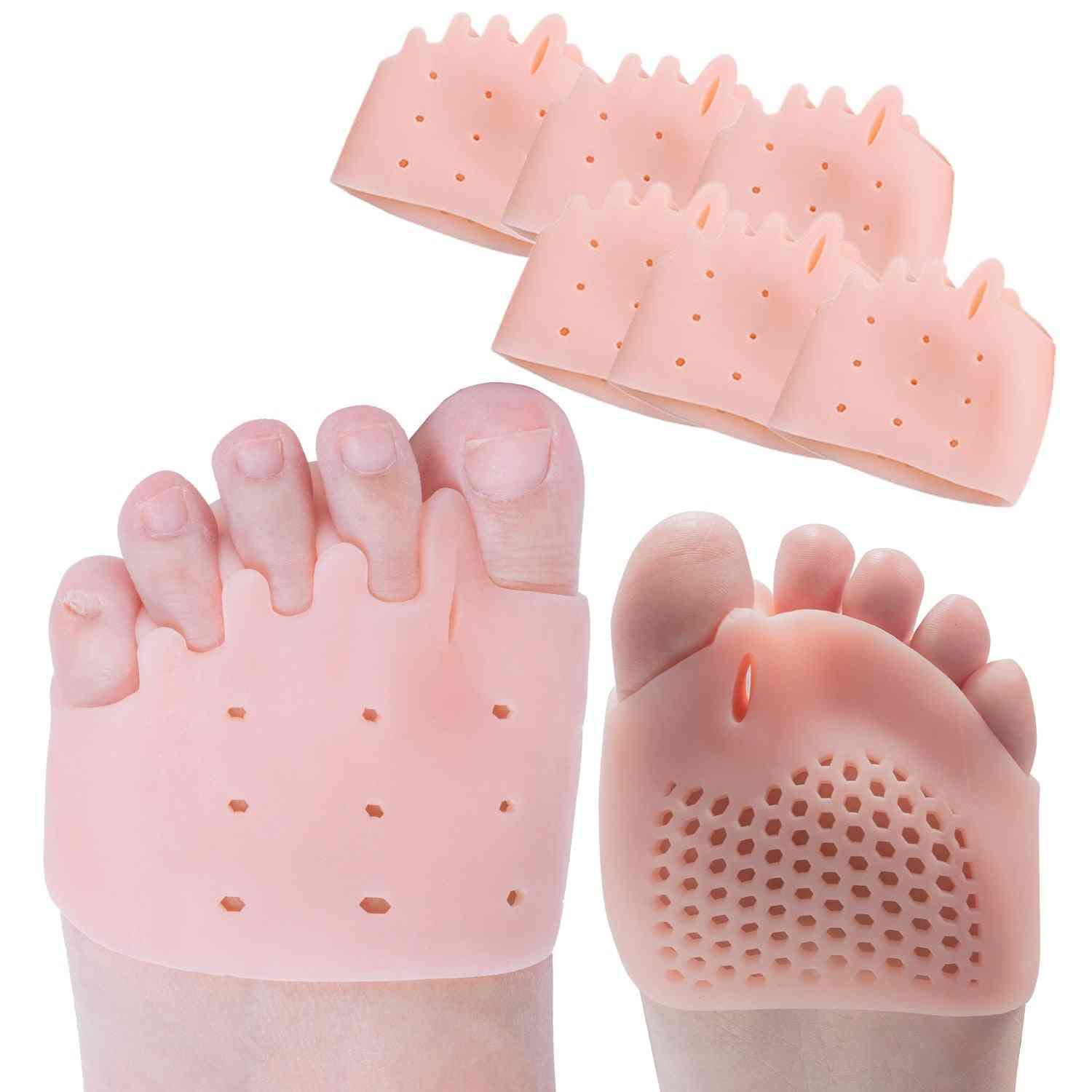 Forefoot Pads Five-hole Honeycomb Toe Separator Soft Gel Pain Relief