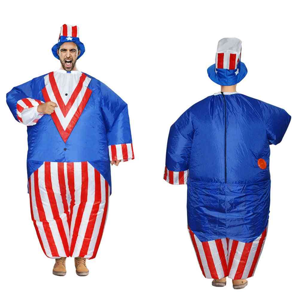 Uncle Sam- Inflatable Cosplay Halloween, Squeezable Stress Release Toy (adult(150-200cm))