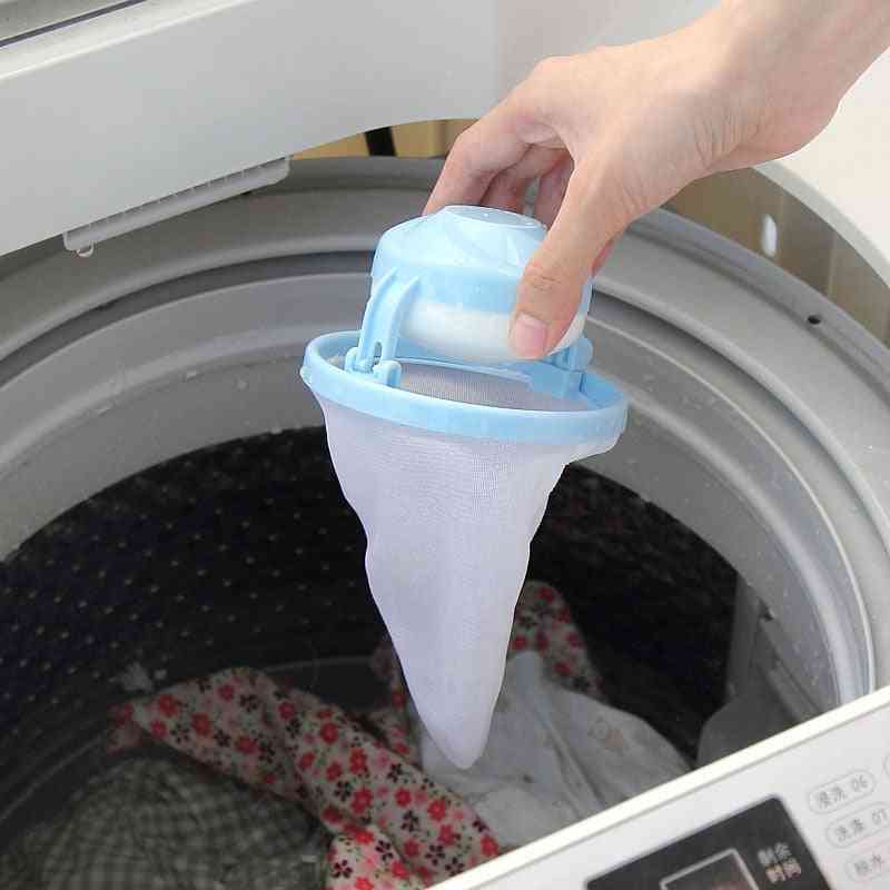 Washing Machine Filter Reusable Floating Lint Mesh Trap Bag