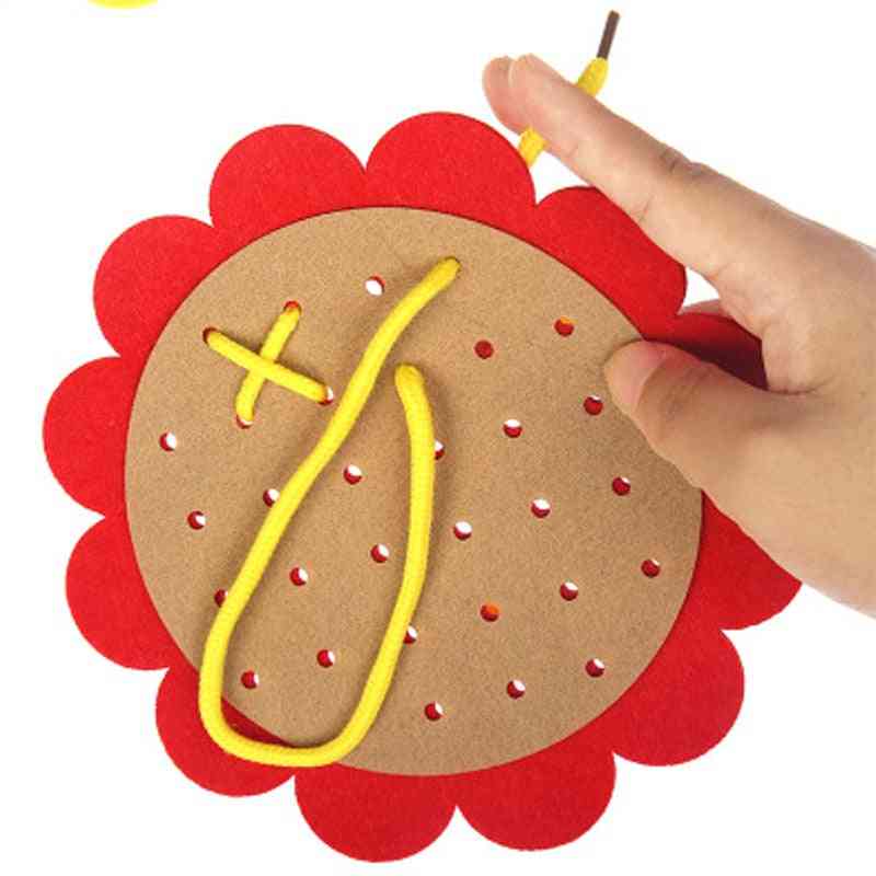 Early Educational Learning Diy Weave Cloth Toy