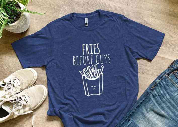 Pommes vor Jungs Shirts für Männer