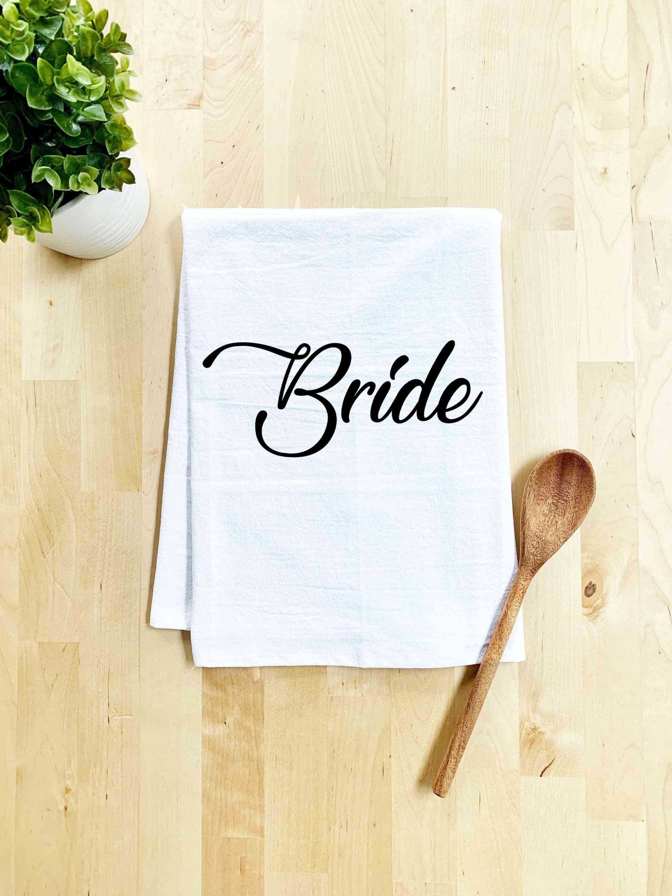 Printed Bride Dish Towel