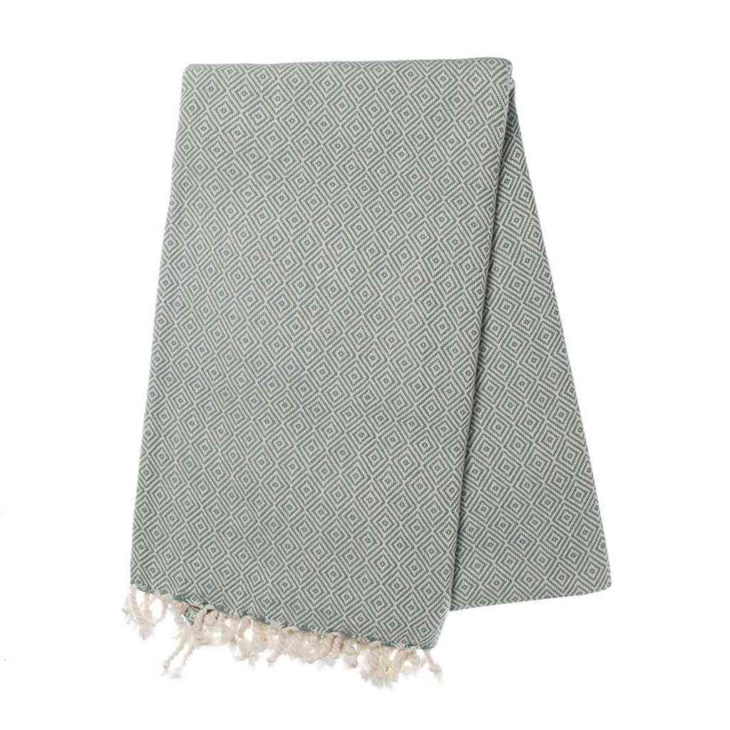 Havgrøn diamant - tyrkisk håndklæde