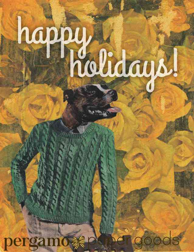 Pit Bull Holiday Card