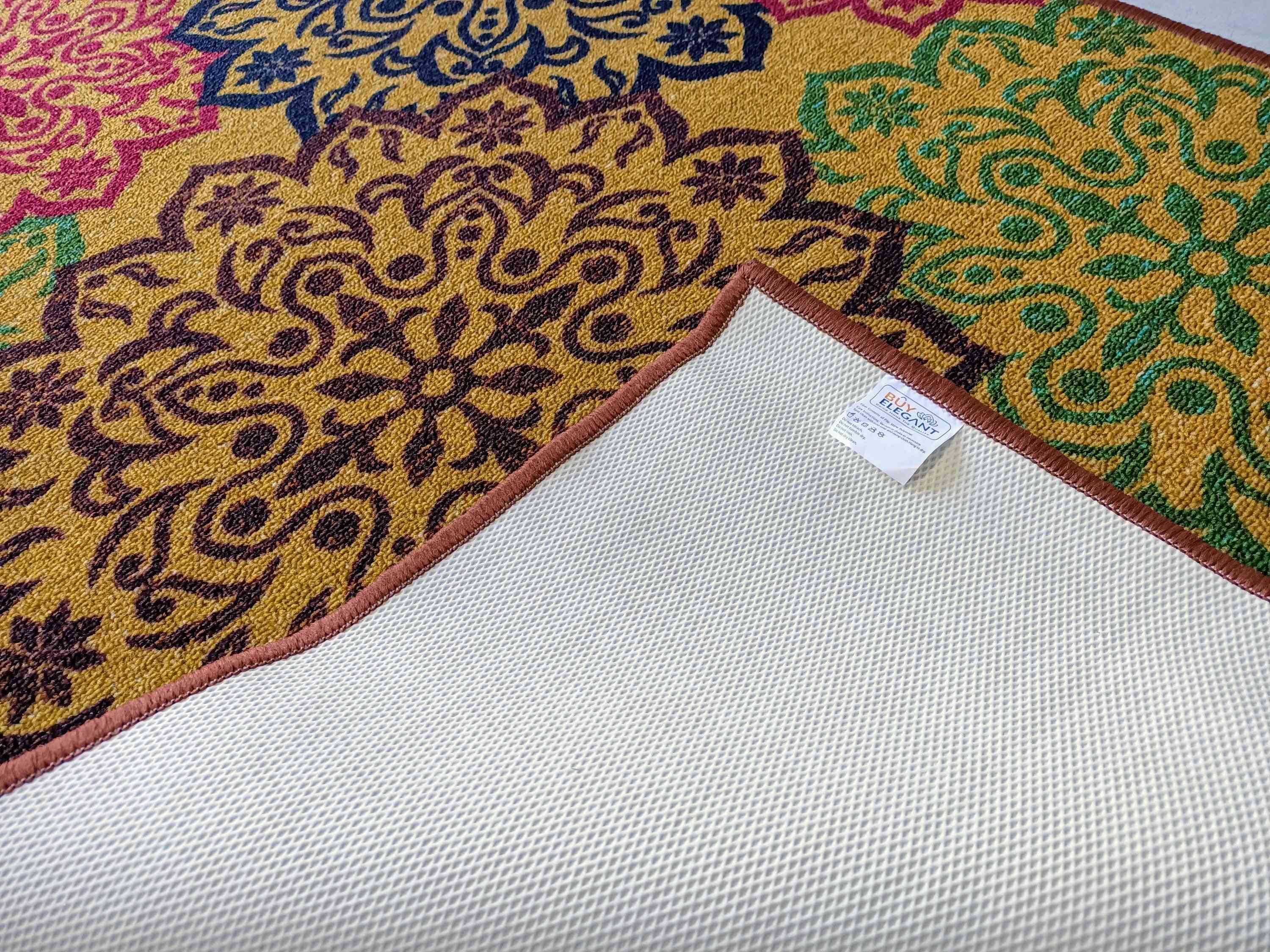 Złoty wystrój, poliester, mały antypoślizgowy dywan / chodniki