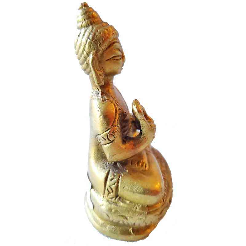 Little Buddha Brass Statue