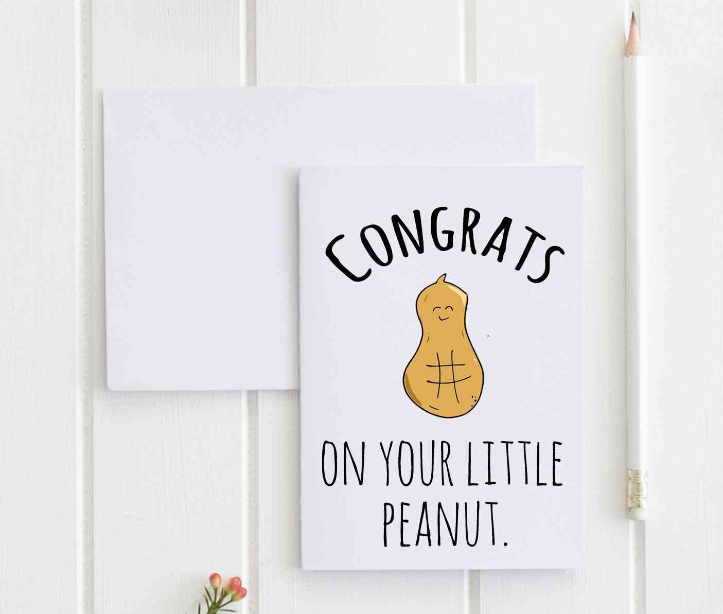 Congrats On Your Little Peanut  - Greeting Card