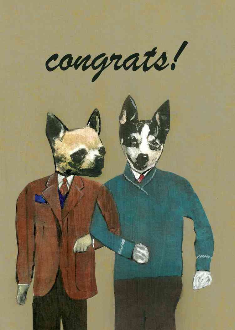 Congrats Dogs Greeting Card