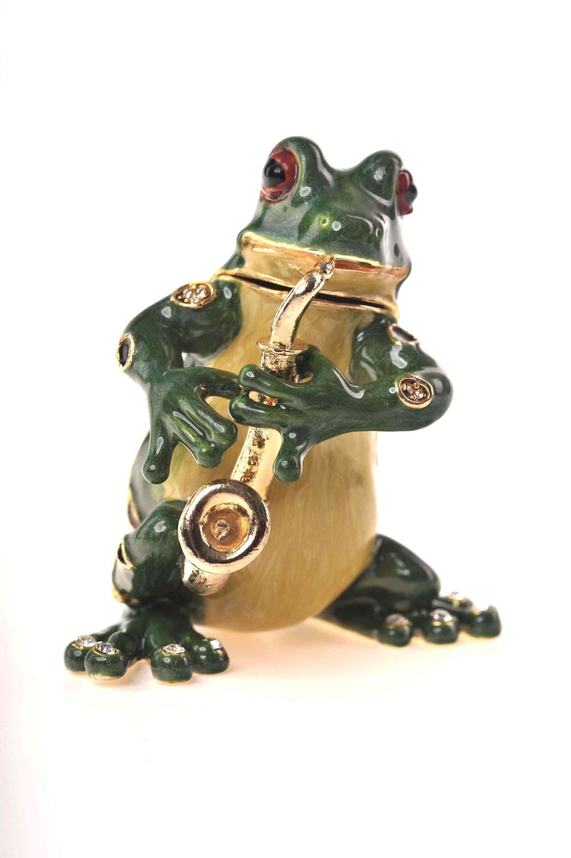 Frog Playing The Saxophone - Jewelry Holder