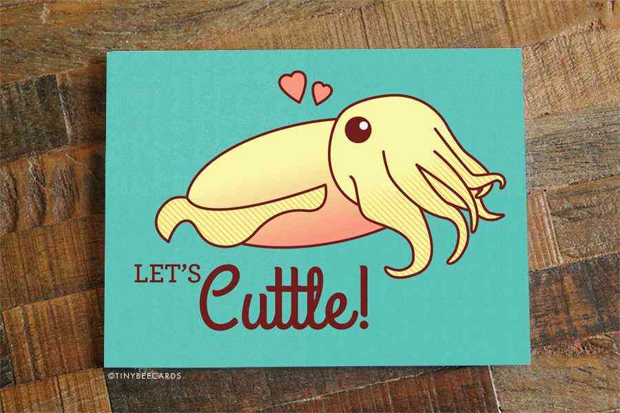 Funny Cuttlefish Love Or Anniversary Card 