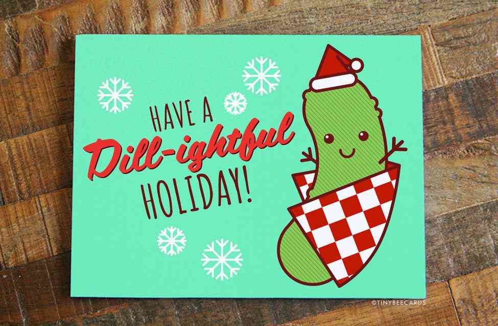 Funny Pickle Christmas Card