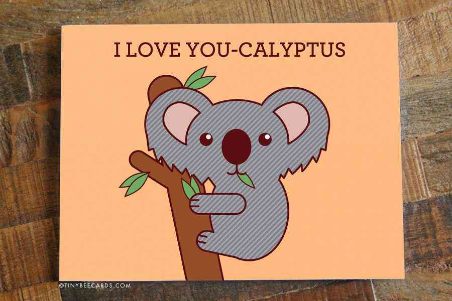 Koala Print Love Card