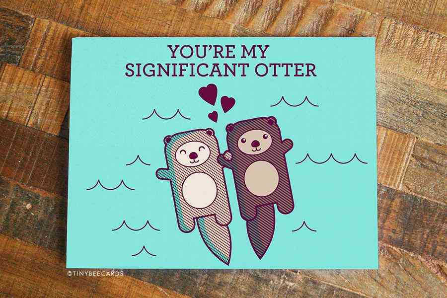 'you're My Significant Otter' - Anniversary Cute Card